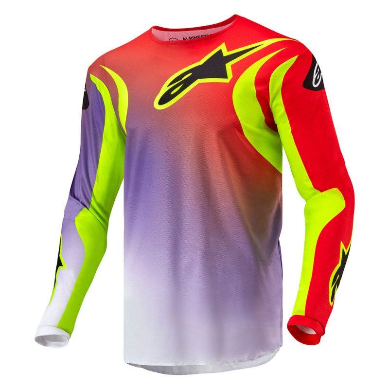 Fluid lucent red yellow jersey front