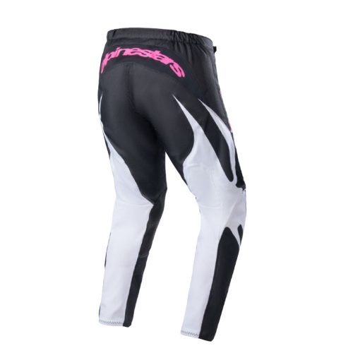 stella fluid black pink white pants back